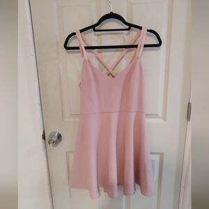 French Connection Baby Pink A-Line Strappy Dress